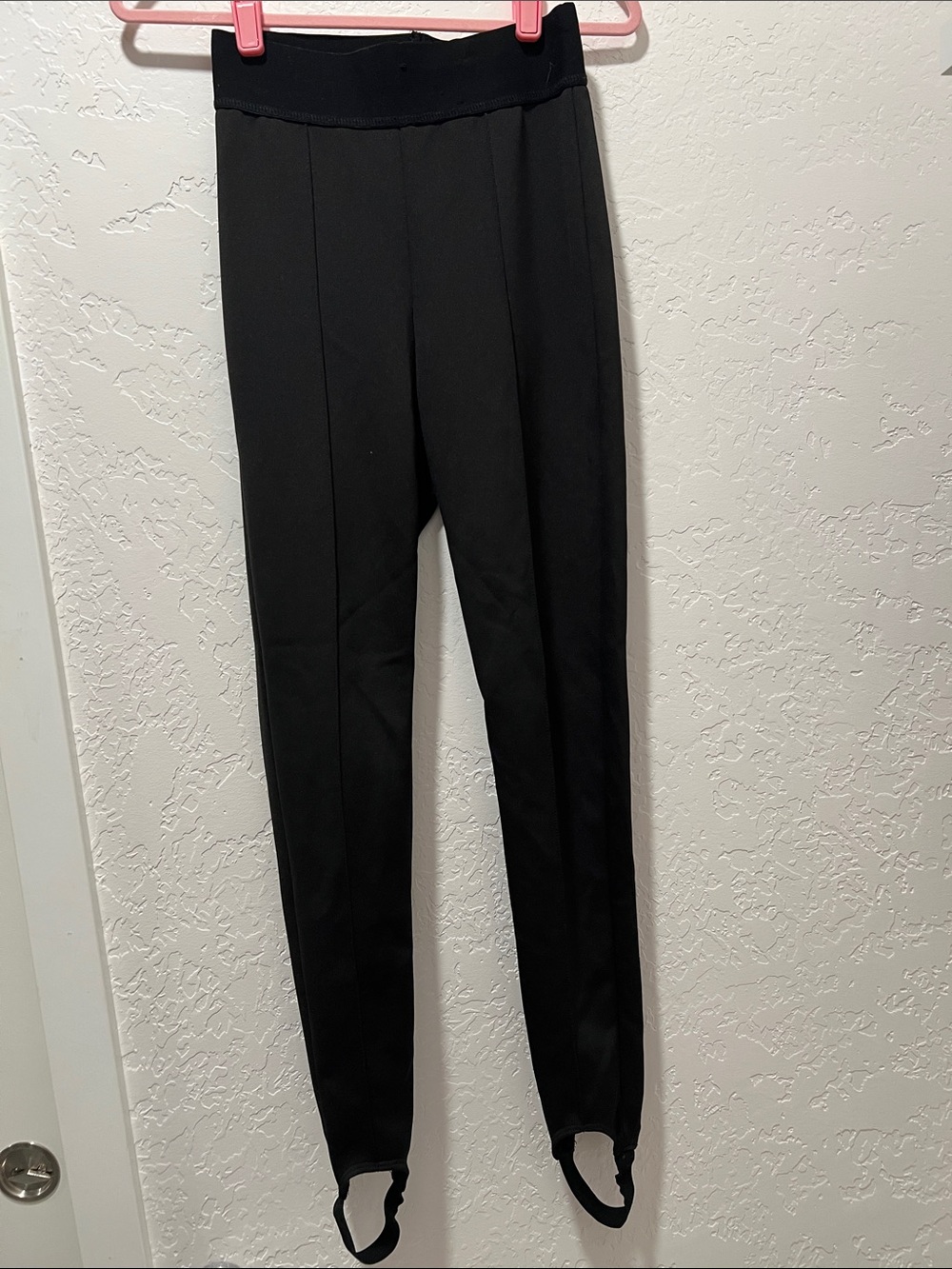 Women's Black Stirrup Ponte Leggings